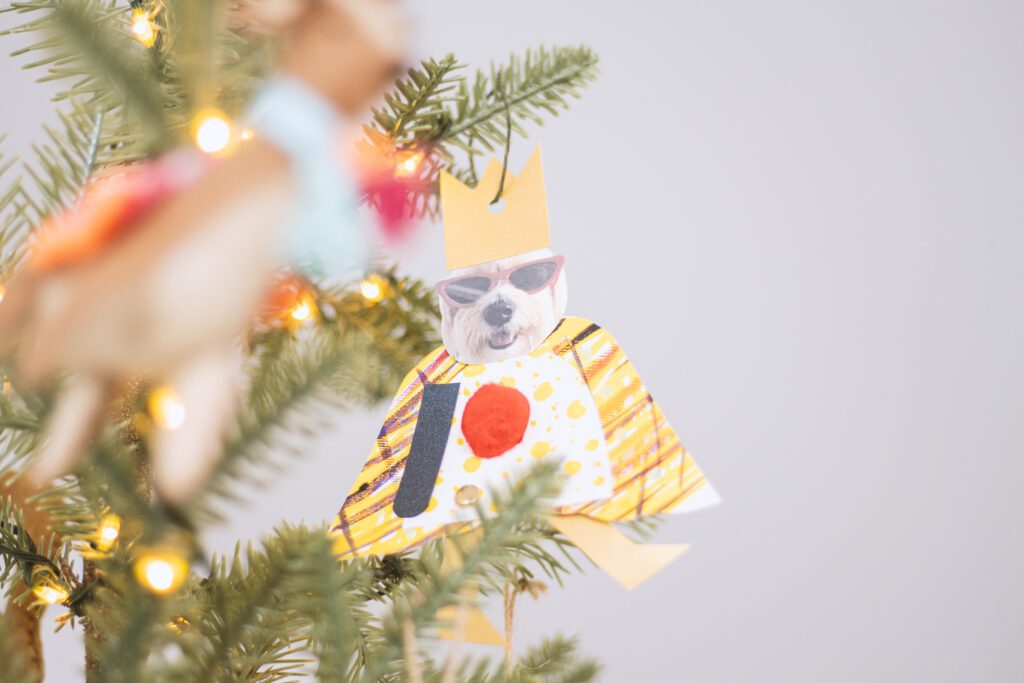 Paper ornament of a dog